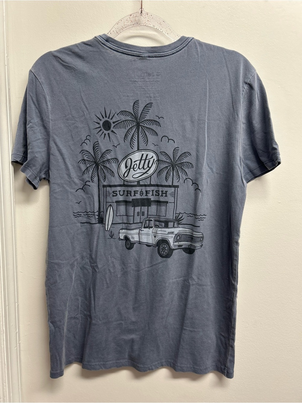 Men's Blue Graphic Surf Shop T-Shirt